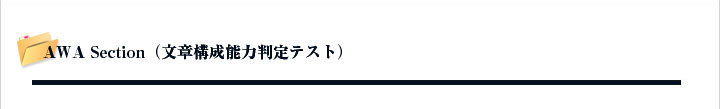 AWA Section�i���͍\���\�͔���e�X�g�j